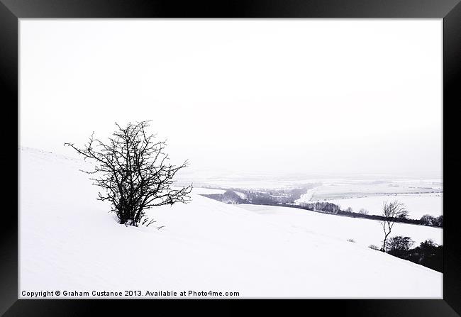 Snow Framed Print by Graham Custance