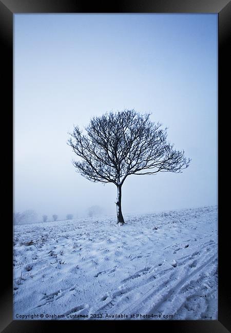 Misty Blue Framed Print by Graham Custance