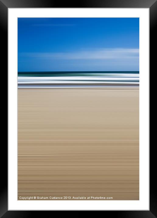 Abstract Beach Framed Mounted Print by Graham Custance