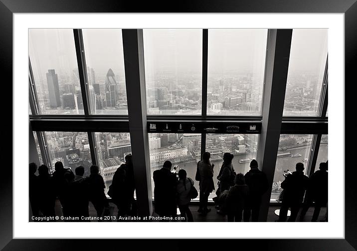 View from The Shard Framed Mounted Print by Graham Custance