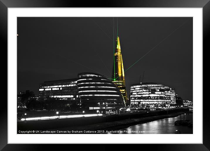The Shard Lasers Framed Mounted Print by Graham Custance