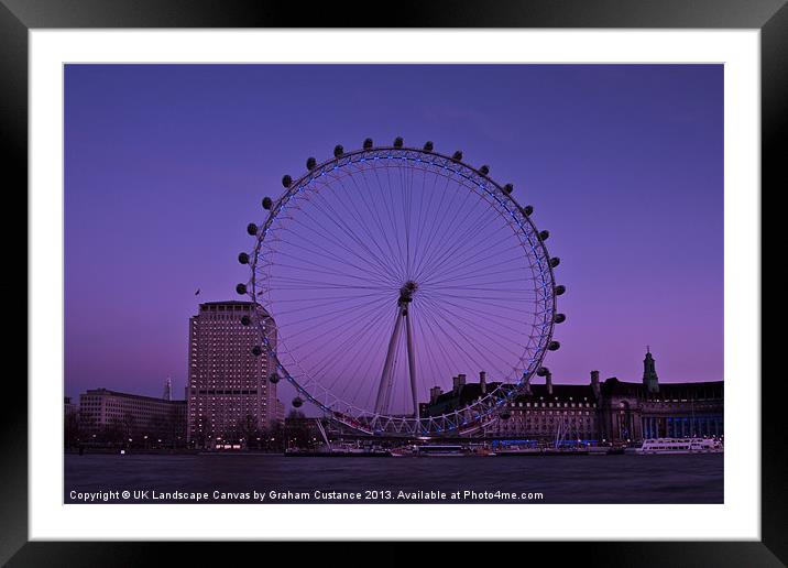 London Eye Framed Mounted Print by Graham Custance