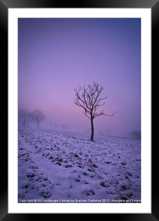 Lone Tree Framed Mounted Print by Graham Custance