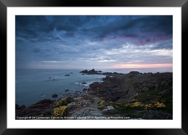 Corbierre Lighthouse, Jersey Framed Mounted Print by Graham Custance