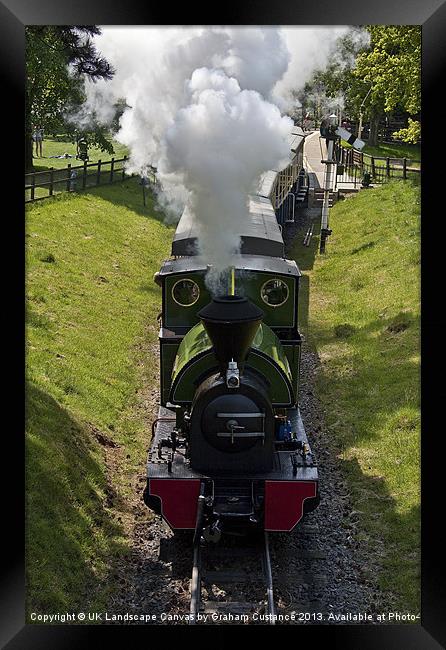 Whipsnade Zoo steam train Framed Print by Graham Custance