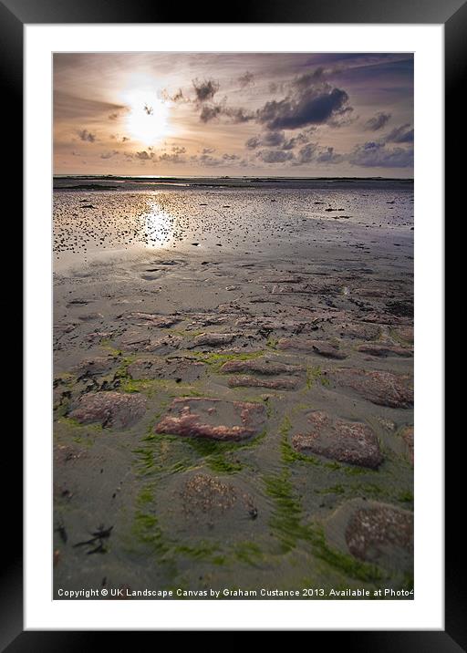Jersey Sunset Framed Mounted Print by Graham Custance