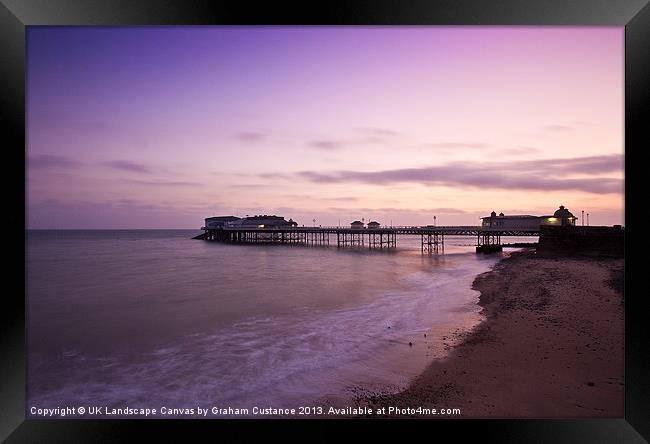 Cromer Pier at Sunrise Framed Print by Graham Custance