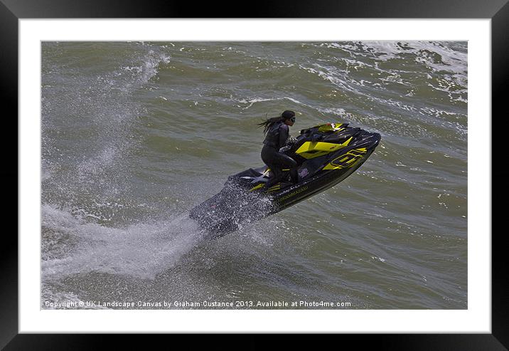 Jet Skiing Framed Mounted Print by Graham Custance