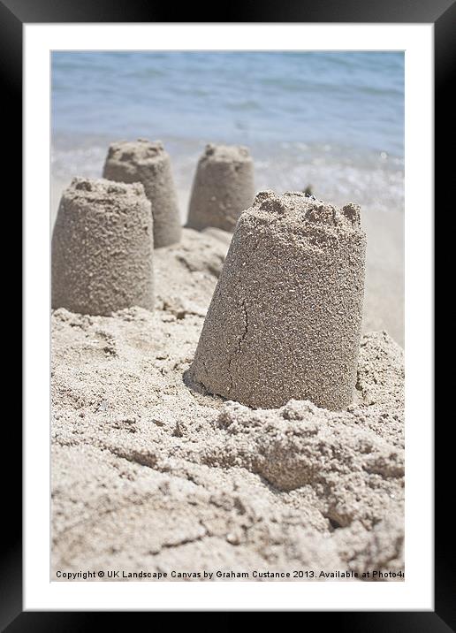 Sand Castles Framed Mounted Print by Graham Custance