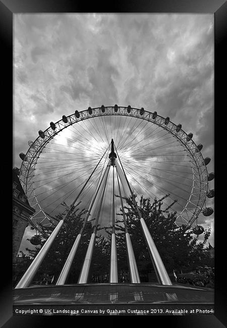 London Eye Framed Print by Graham Custance