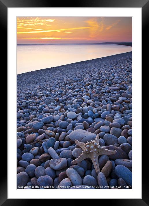 Chesil Beach Starfish Framed Mounted Print by Graham Custance