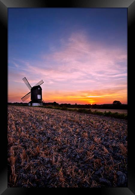 Windmill Sunset Framed Print by Graham Custance