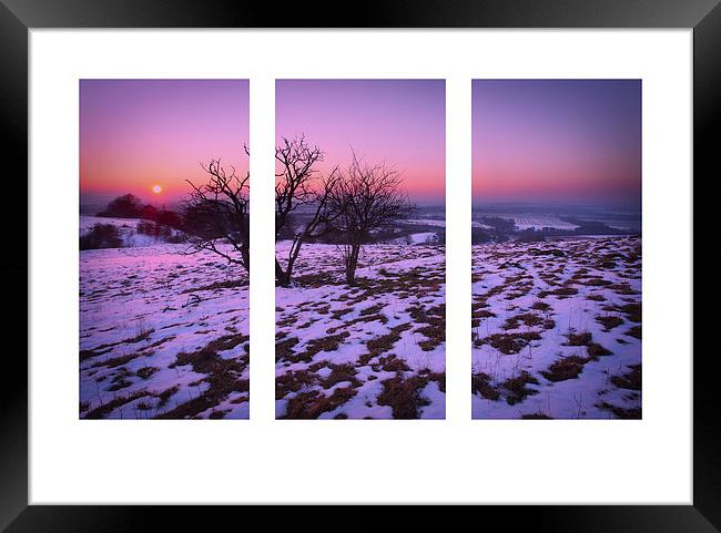 Winter Tripych Framed Print by Graham Custance