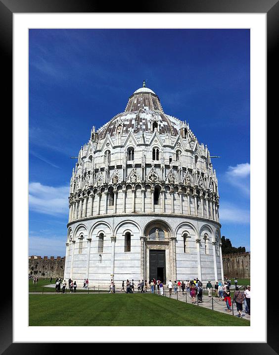 The Baptistry, Pisa, Italy Framed Mounted Print by Graham Custance