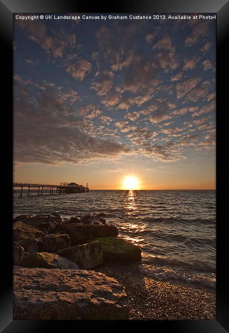 Isle of Wight Sunset Framed Print by Graham Custance