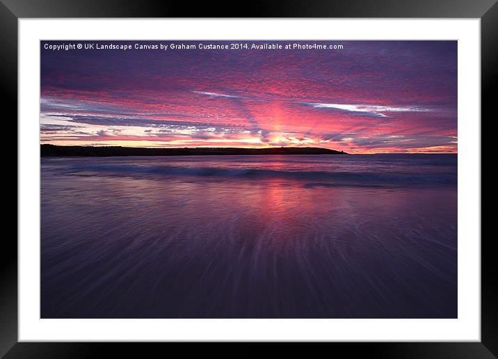 Cornwall Sunset Framed Mounted Print by Graham Custance