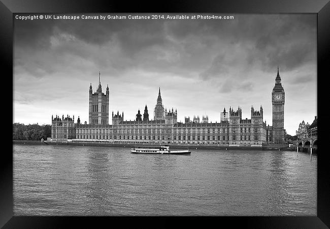 Houses of Parliament Framed Print by Graham Custance