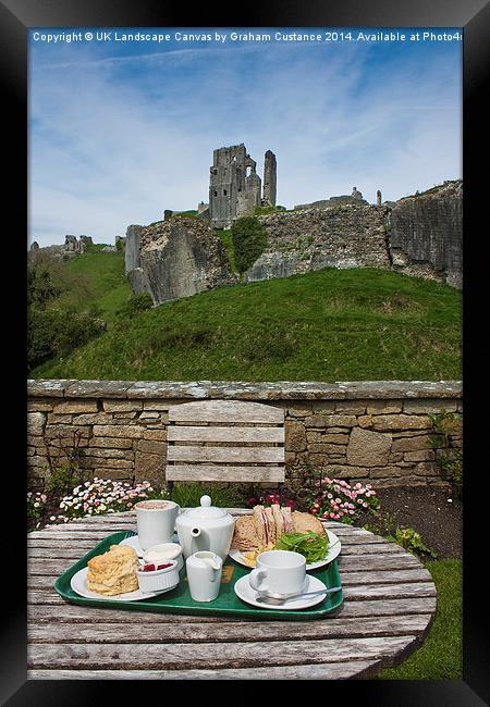 Corfe Castle Framed Print by Graham Custance