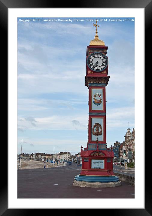 Jubilee Clock, Weymouth Framed Mounted Print by Graham Custance