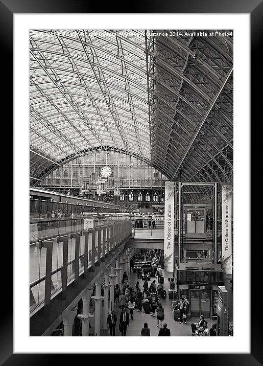 St Pancras International Railway Station Framed Mounted Print by Graham Custance