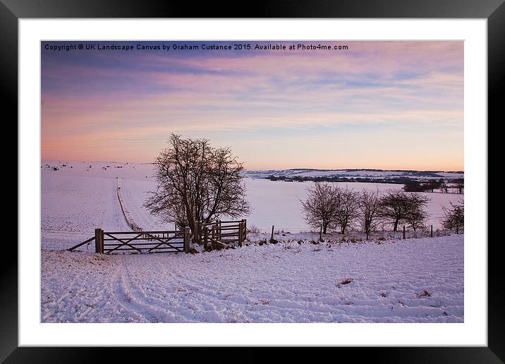  Winter in the Chilterns Framed Mounted Print by Graham Custance
