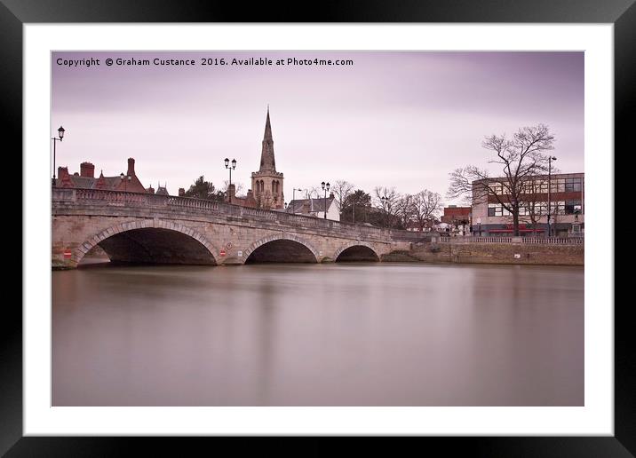 Bedford Town Bridge Framed Mounted Print by Graham Custance