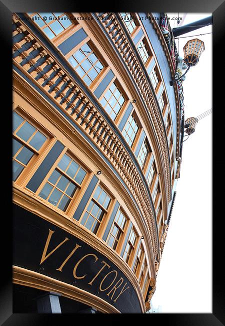 HMS Victory Framed Print by Graham Custance