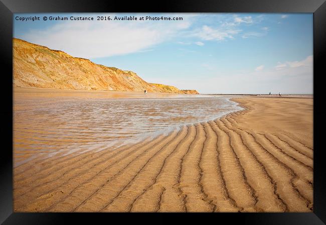 Compton bay, Isle of Wight Framed Print by Graham Custance