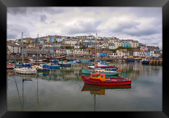 Brixham Harbour Framed Print by Graham Custance