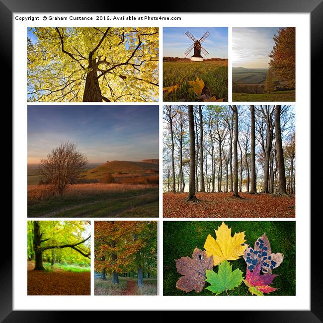 Chilterns in Autumn Framed Print by Graham Custance