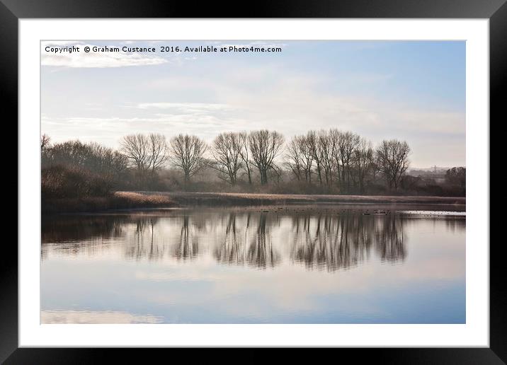 Tring Reservoir Framed Mounted Print by Graham Custance