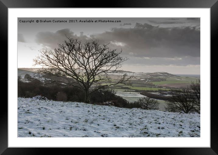 Dunstable Downs Framed Mounted Print by Graham Custance