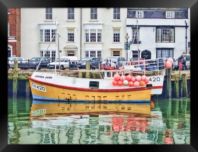 Weymouth Harbour Framed Print by Graham Custance
