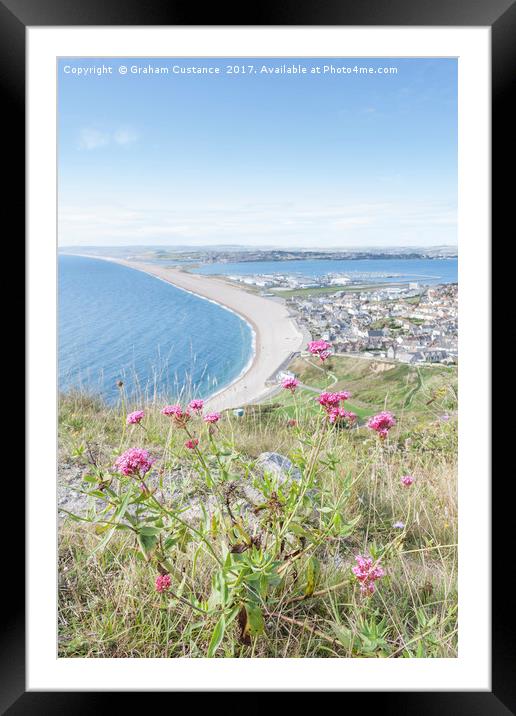 Chesil Beach Framed Mounted Print by Graham Custance