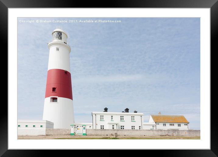 Portland Bill Lighthouse Framed Mounted Print by Graham Custance