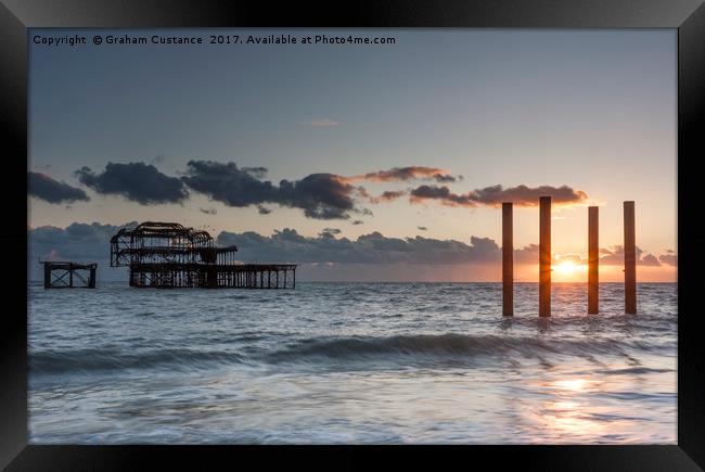 West Pier Brighton Framed Print by Graham Custance