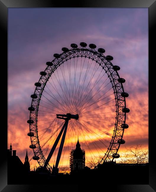 London Eye Skyline Framed Print by Graham Custance