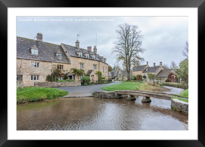 Lower Slaughter Framed Mounted Print by Graham Custance