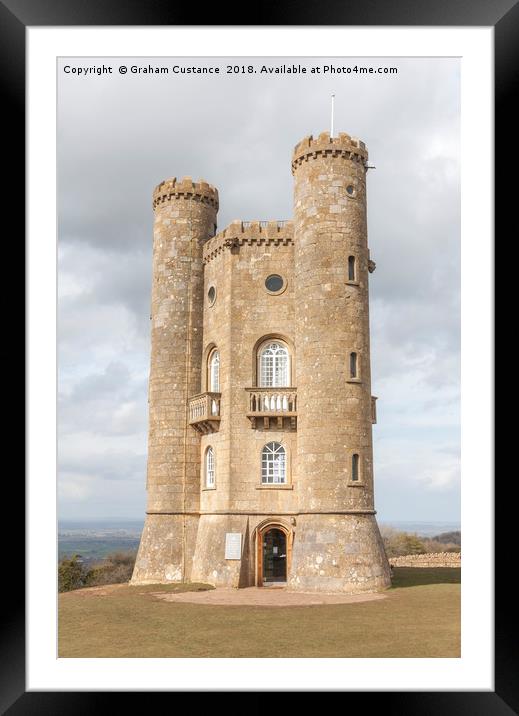 Broadway Tower Framed Mounted Print by Graham Custance