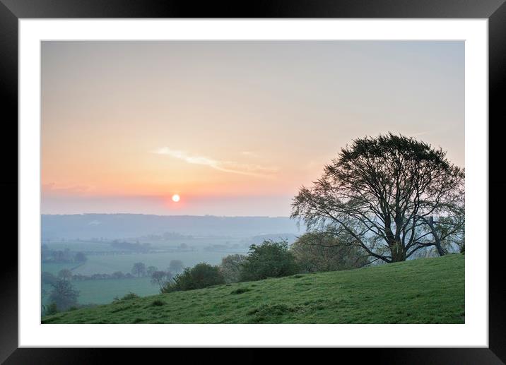 Sunrise in the Chilterns Framed Mounted Print by Graham Custance