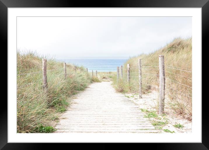 Beach Path Framed Mounted Print by Graham Custance