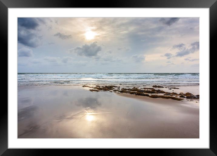 Widemouth Bay Framed Mounted Print by Graham Custance