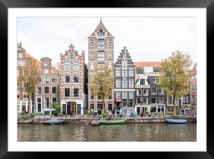 Amsterdam Canals Framed Mounted Print by Graham Custance