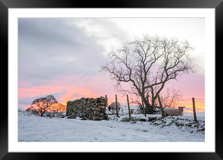 Yorkshire Dales Sunrise Framed Mounted Print by Graham Custance