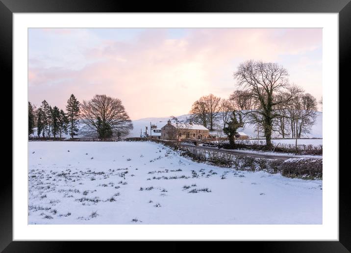 Yorkshire Dales in Winter Framed Mounted Print by Graham Custance