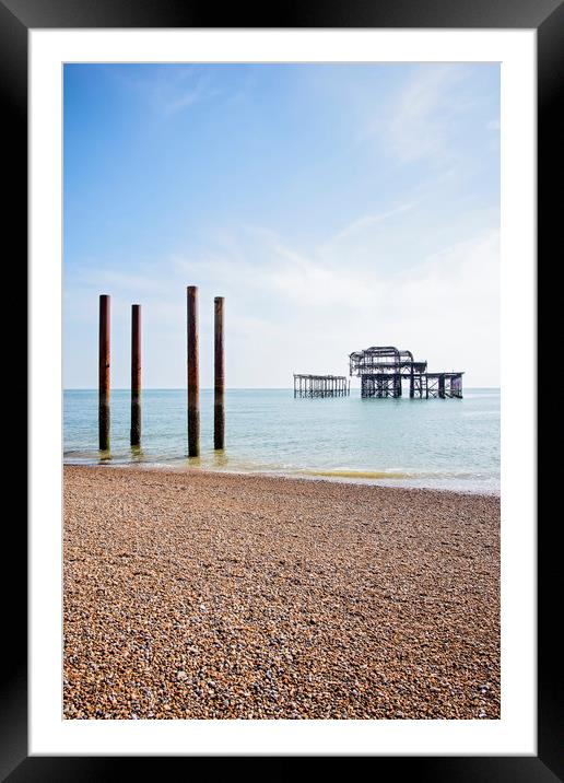 West Pier Brighton Framed Mounted Print by Graham Custance