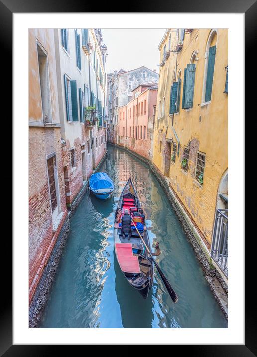 Venice Canal Framed Mounted Print by Graham Custance