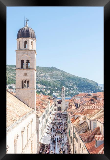 Dubrovnik Old Town Framed Print by Graham Custance