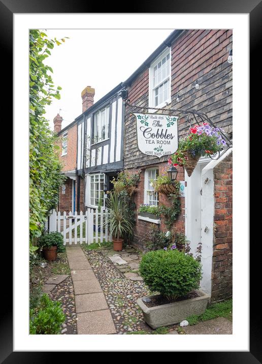 Cobbles Tea Room, Rye, Sussex Framed Mounted Print by Graham Custance
