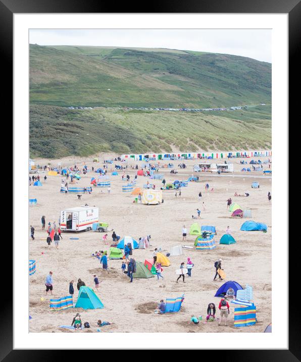 Woolacombe Beach Framed Mounted Print by Graham Custance